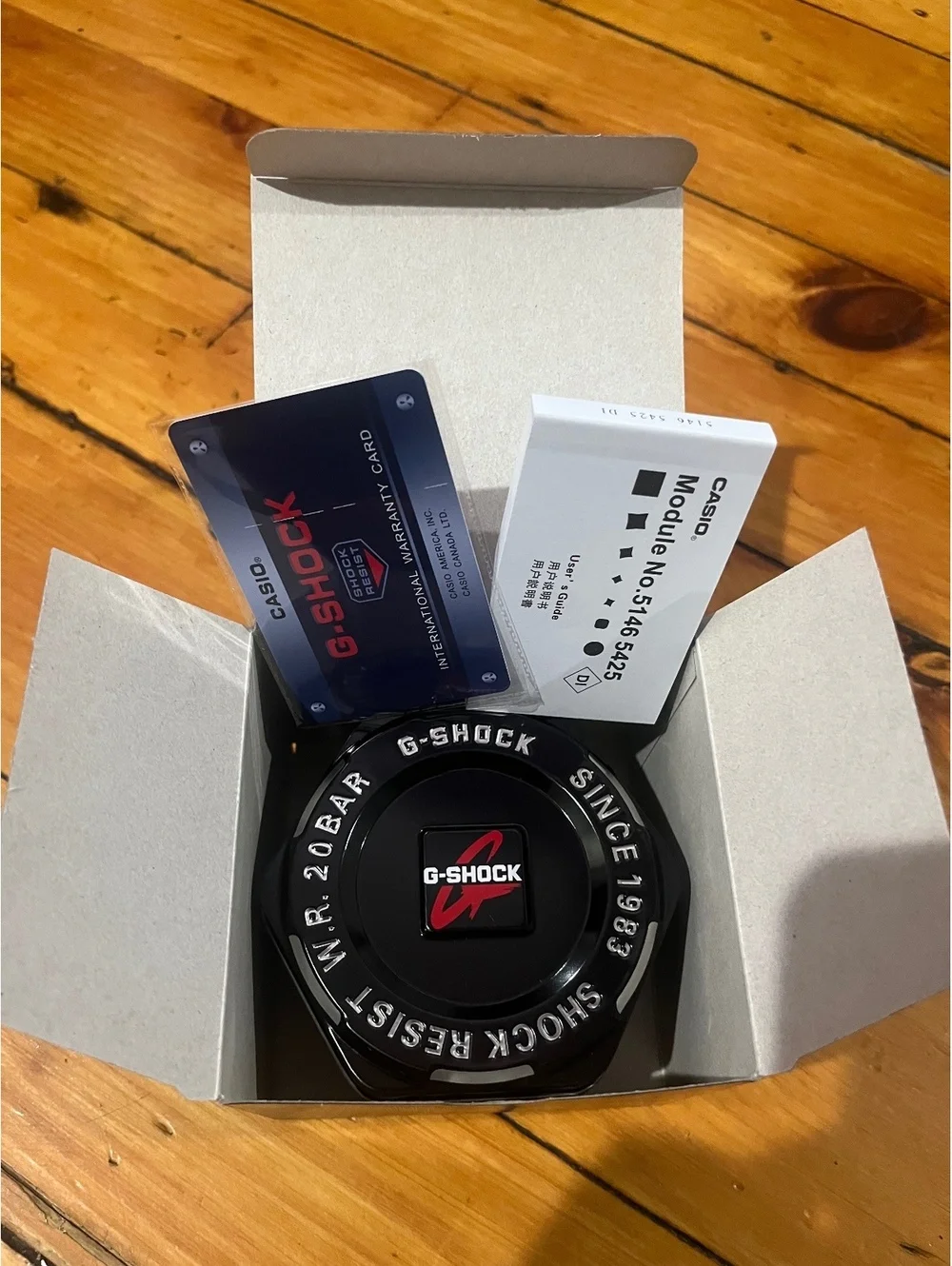 Casio G-Shock White Rainbow Dial Watch with Original Box and
